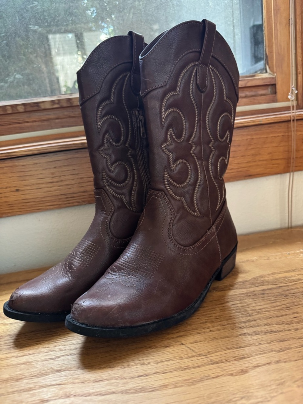 Brown Leather Cowboy Boots